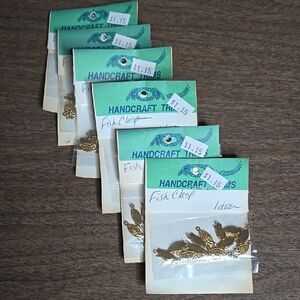 Gold Tone Fish Clasps, Jewelry Making Supplies,‎ 6 Packs, 72 Total